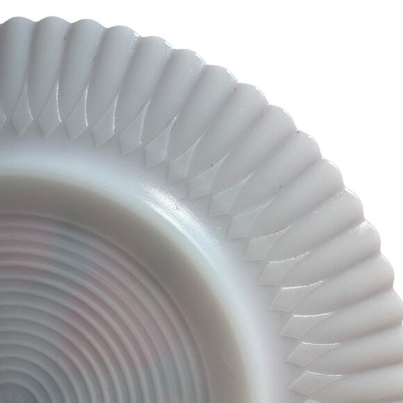 MacBeth Evans Monax Vtg Blue Bird Petalware 8 in Salad Plate Hand Painted Glass - Picture 3 of 8